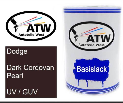 Dodge, Dark Cordovan Pearl, UV / GUV: 500ml Lackdose, von ATW Autoteile West.
